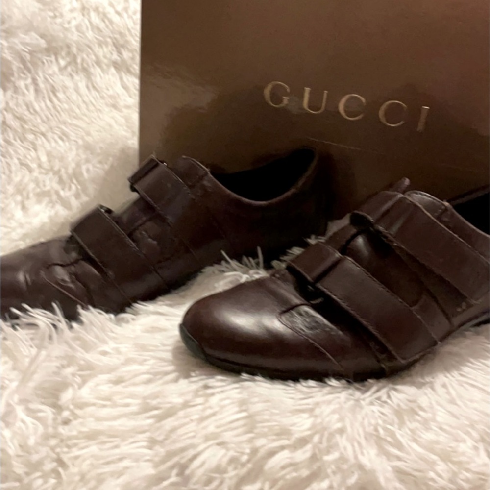 Gucci brown embossed sneaker